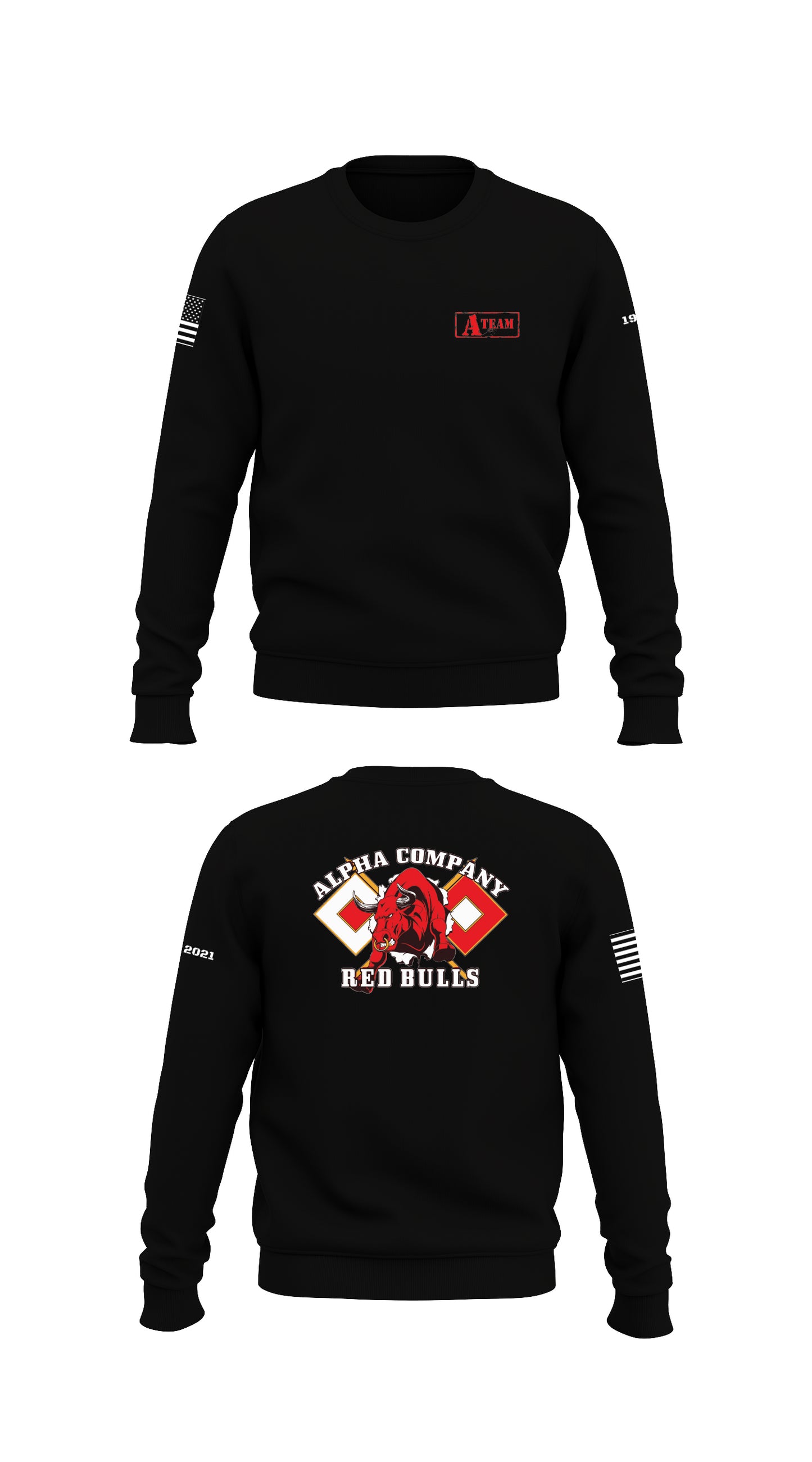 A Company. 67th ESB, 35th TTSB Store 1 Core Men's Crewneck Performance Sweatshirt - 48823553410