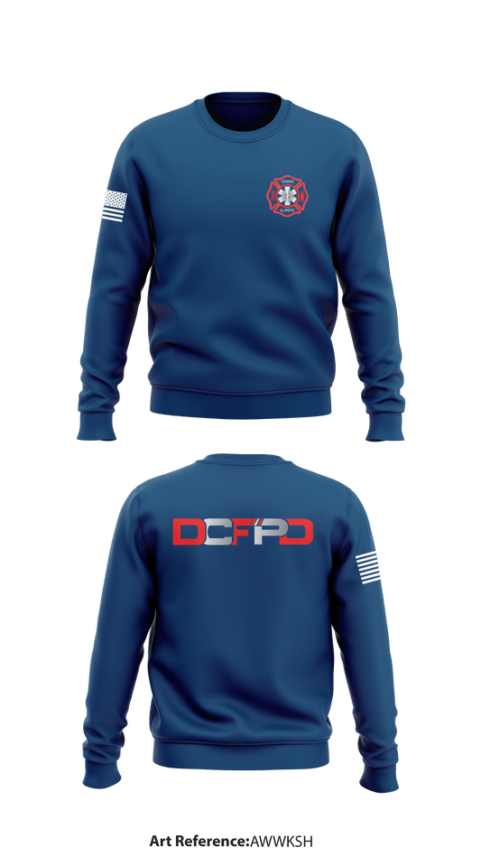 Downs Fire Department Store 1 Core Men's Crewneck Performance Sweatshirt - AWwKsh