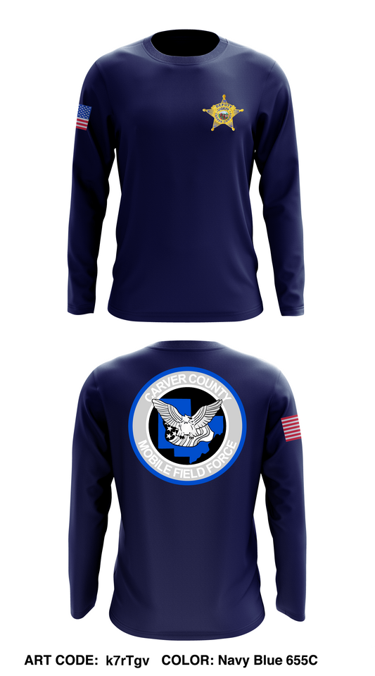 Carver County Mobile Field Force Store 1 Core Men's LS Performance Tee - k7rTgv