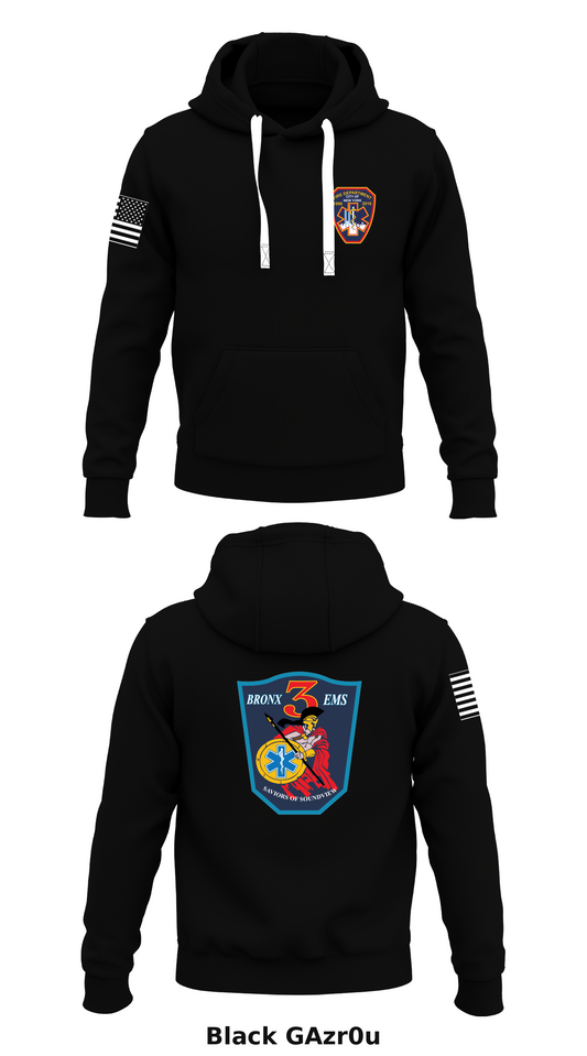 FDNY EMS Division 7 Battalion 3 Store 1  Core Men's Hooded Performance Sweatshirt - GAzr0u