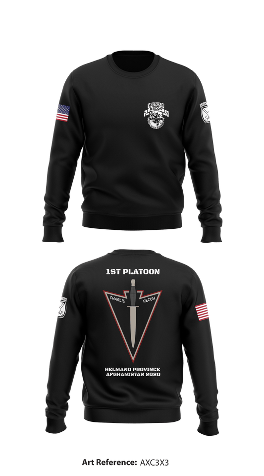 Charlie, 3-71 CAV Store 1 Core Men's Crewneck Performance Sweatshirt - axc3X3