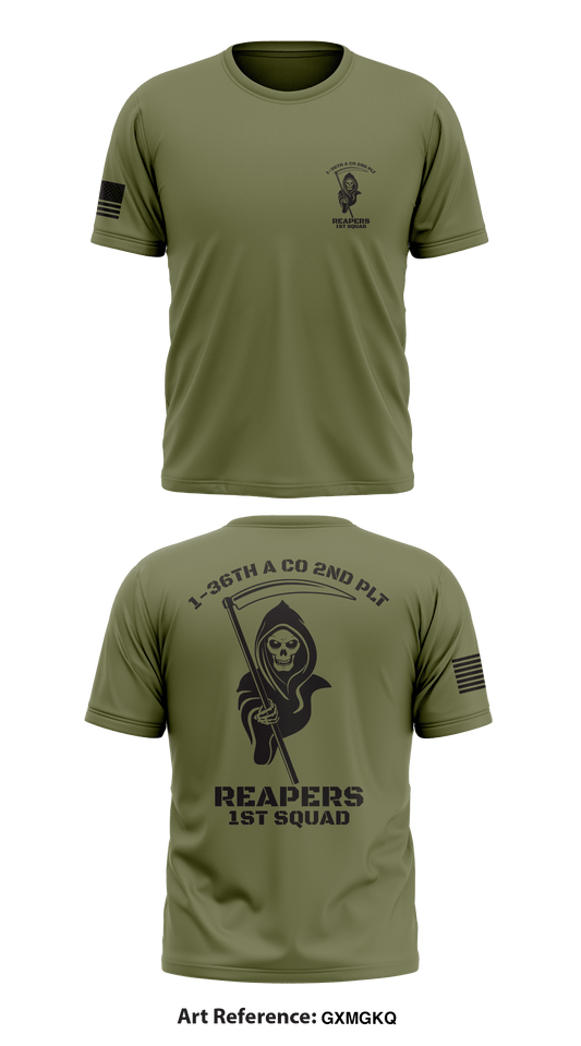 1-36th 2nd PLT Reapers Store 1 Core Men's SS Performance Tee - GXmGKq