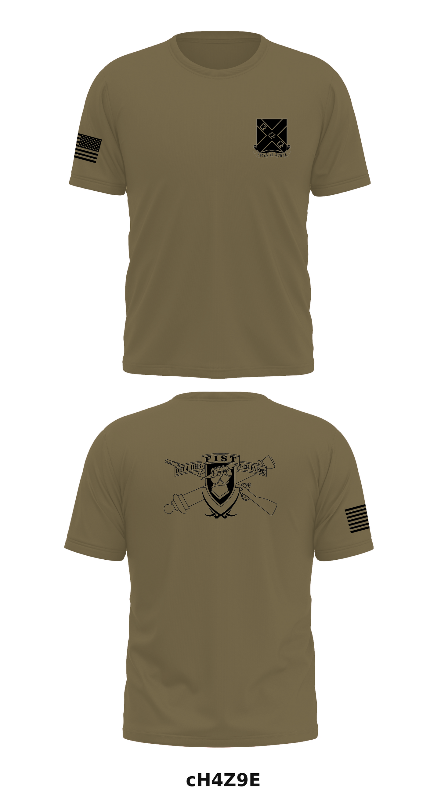 DET 4, HHB, 1-134th FAR Store 1 Core Men's SS Performance Tee - cH4Z9E