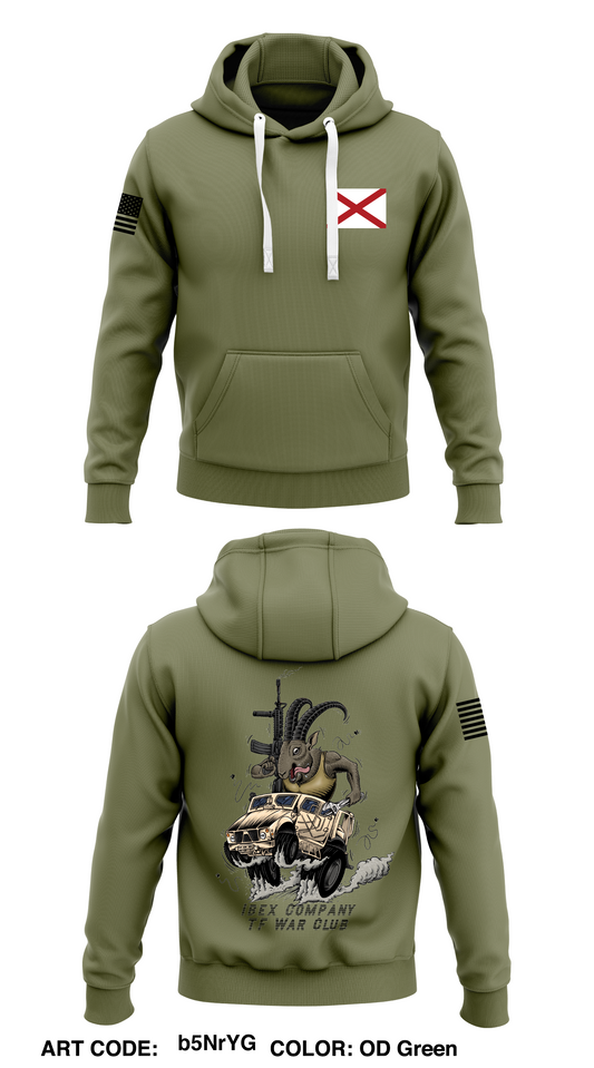 Ibex Co, Task Force War Club Store 1  Core Men's Hooded Performance Sweatshirt - b5NrYG