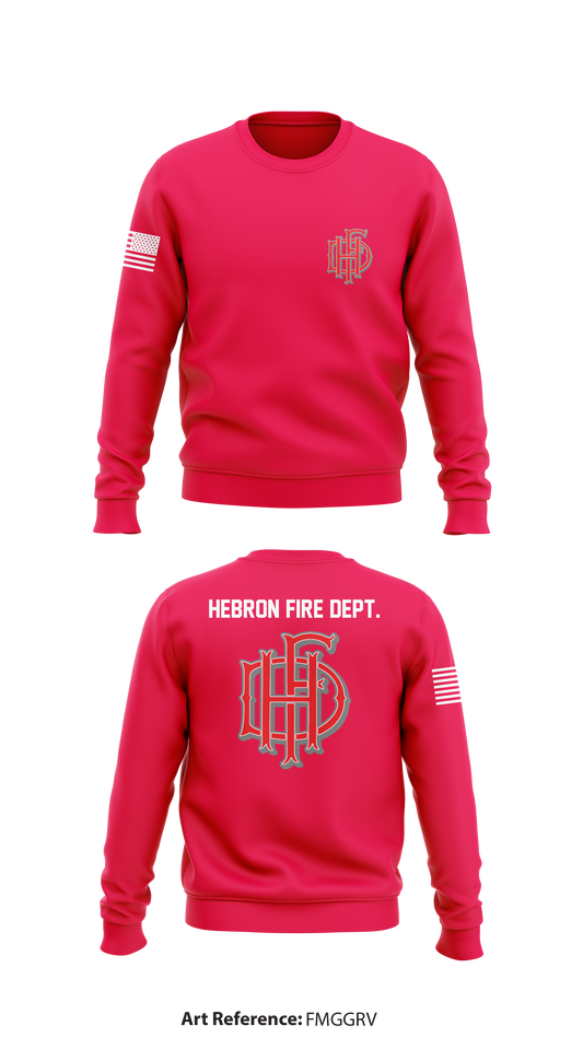 Hebron Fire Dept. Core Men's Crewneck Performance Sweatshirt - FmggRV