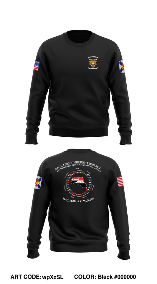 LANG 256th IBCT Store 1 Core Men's Crewneck Performance Sweatshirt - wpXzSL