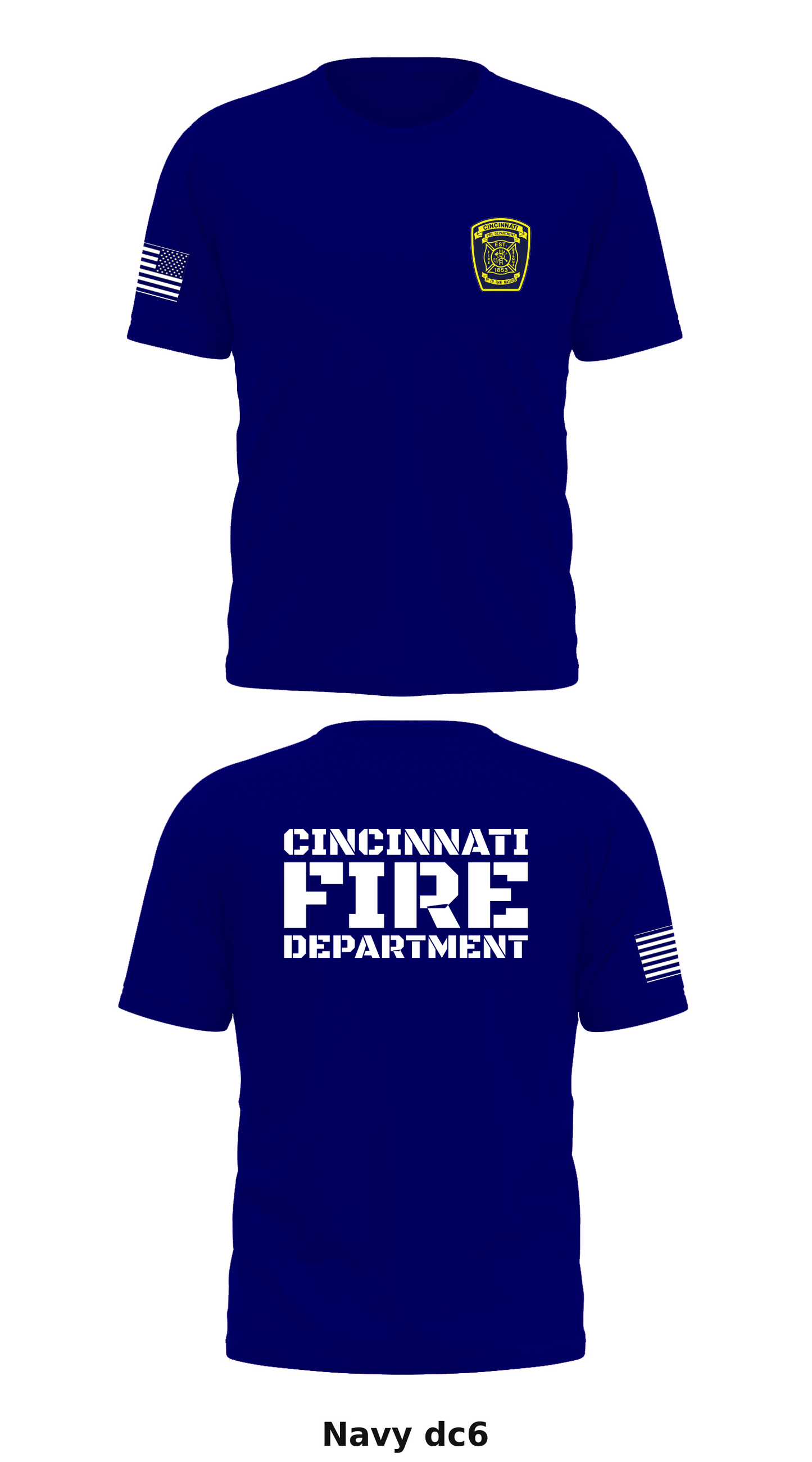 Cincinnati Fire Department Store 1 Core Men's SS Performance Tee - dc6