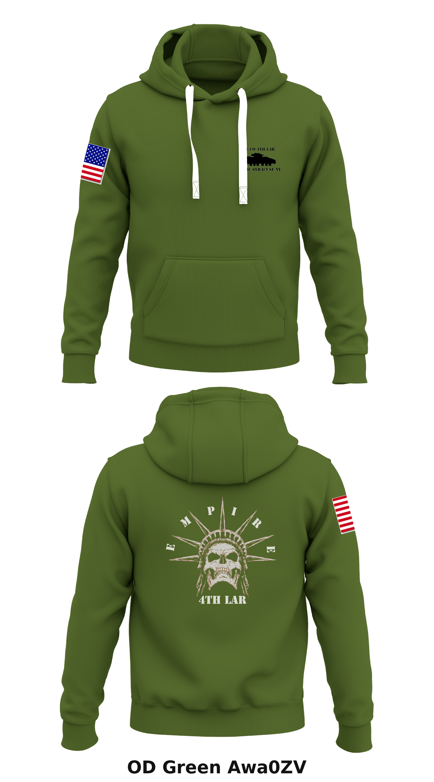 Co E 4th LAR Bn.  Core Men's Hooded Performance Sweatshirt - Awa0ZV
