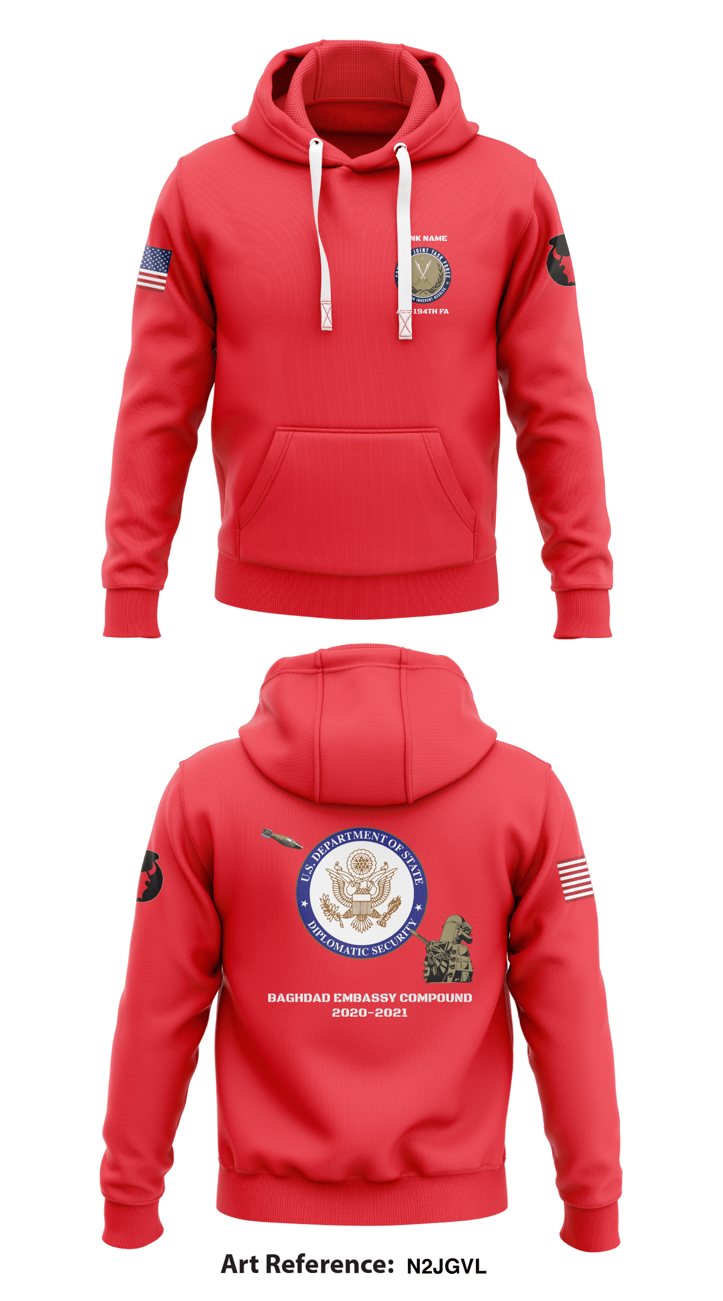 Alpha Battery 1-194th FA Store 1  Core Men's Hooded Performance Sweatshirt - n2JGVL