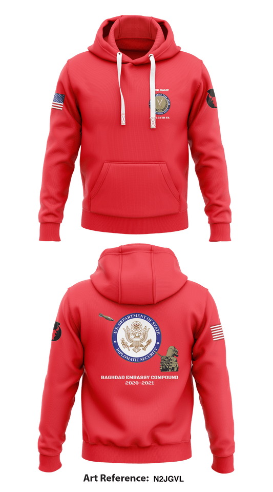 Alpha Battery 1-194th FA Store 1  Core Men's Hooded Performance Sweatshirt - n2JGVL