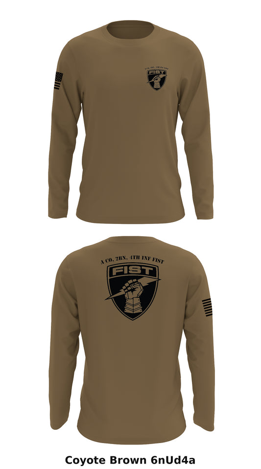 A Co, 2BN, 4TH INF FIST Store 1 Core Men's LS Performance Tee - 6nUd4a