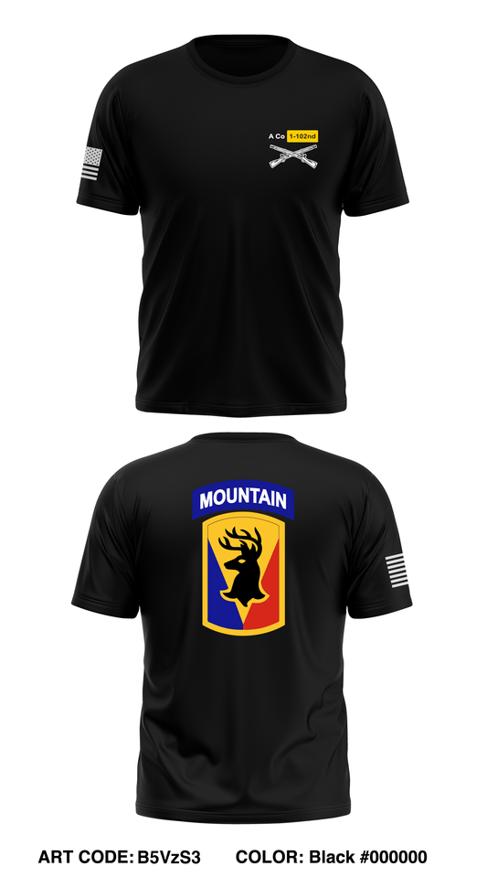 A Co 1-102nd INF Store 1 Core Men's SS Performance Tee - B5VzS3