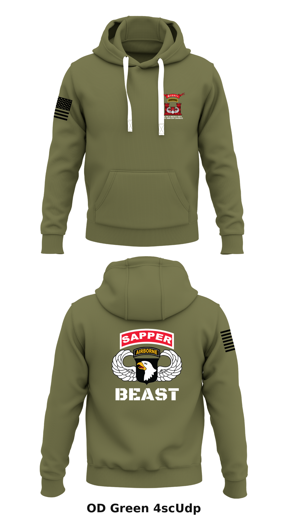 A CO 2 BSTB 2 BCT 11 ABN DIV (AASLT) Store 1  Core Men's Hooded Performance Sweatshirt - 4scUdp