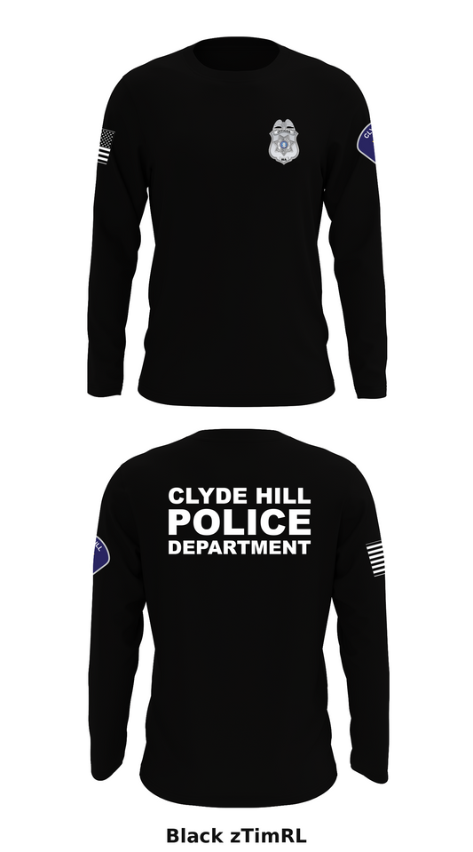 Clyde Hill Police Department Store 1 Core Men's LS Performance Tee - zTimRL