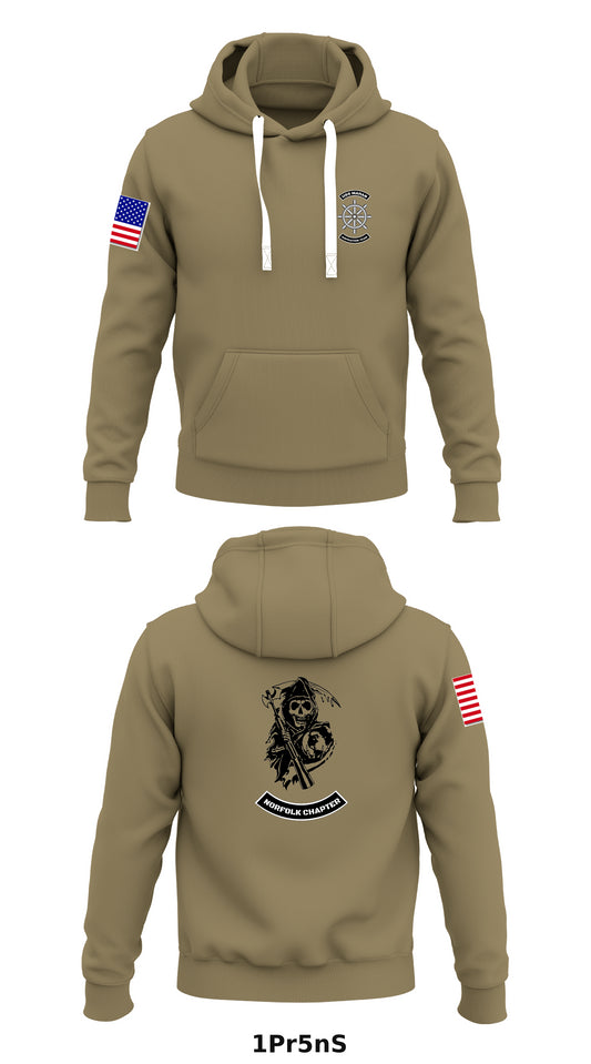 USS MAHAN Navigation Team Store 1  Core Men's Hooded Performance Sweatshirt - 1Pr5nS