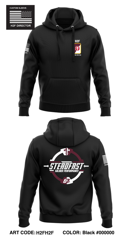 62nd Medical Brigade Store 1  Core Men's Hooded Performance Sweatshirt - H2FH2F