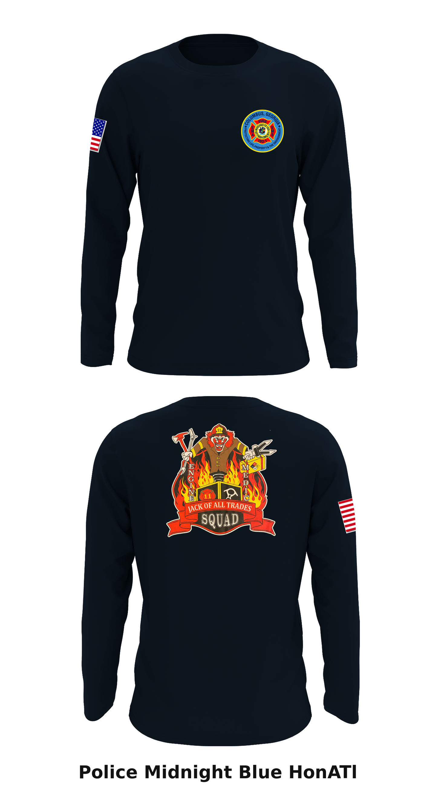 Engine 11 Store 1 Core Men's LS Performance Tee - HonATl