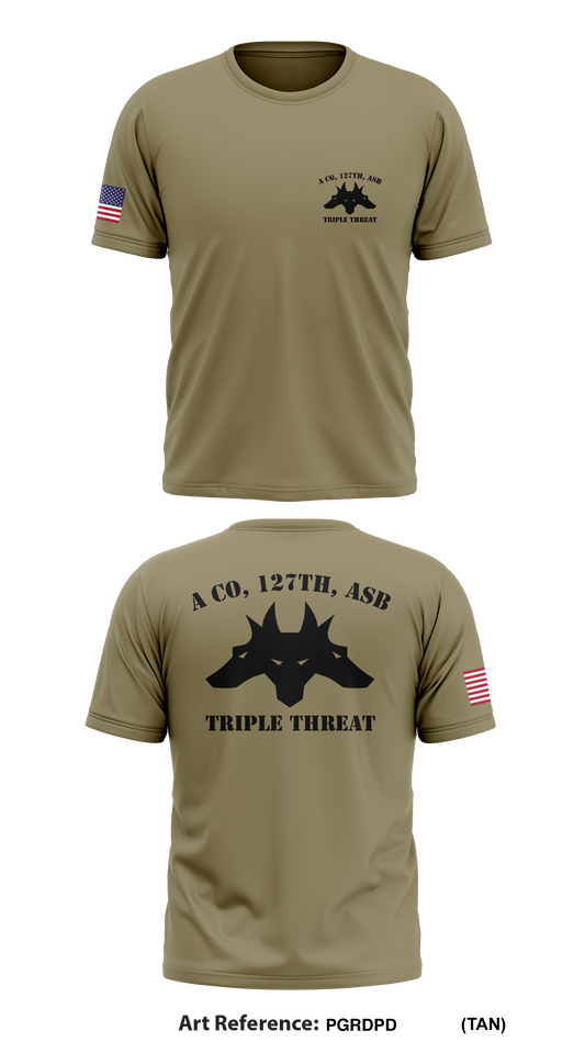 A Co, 127th, ASB Store 1 Core Men's SS Performance Tee - PGrDPD