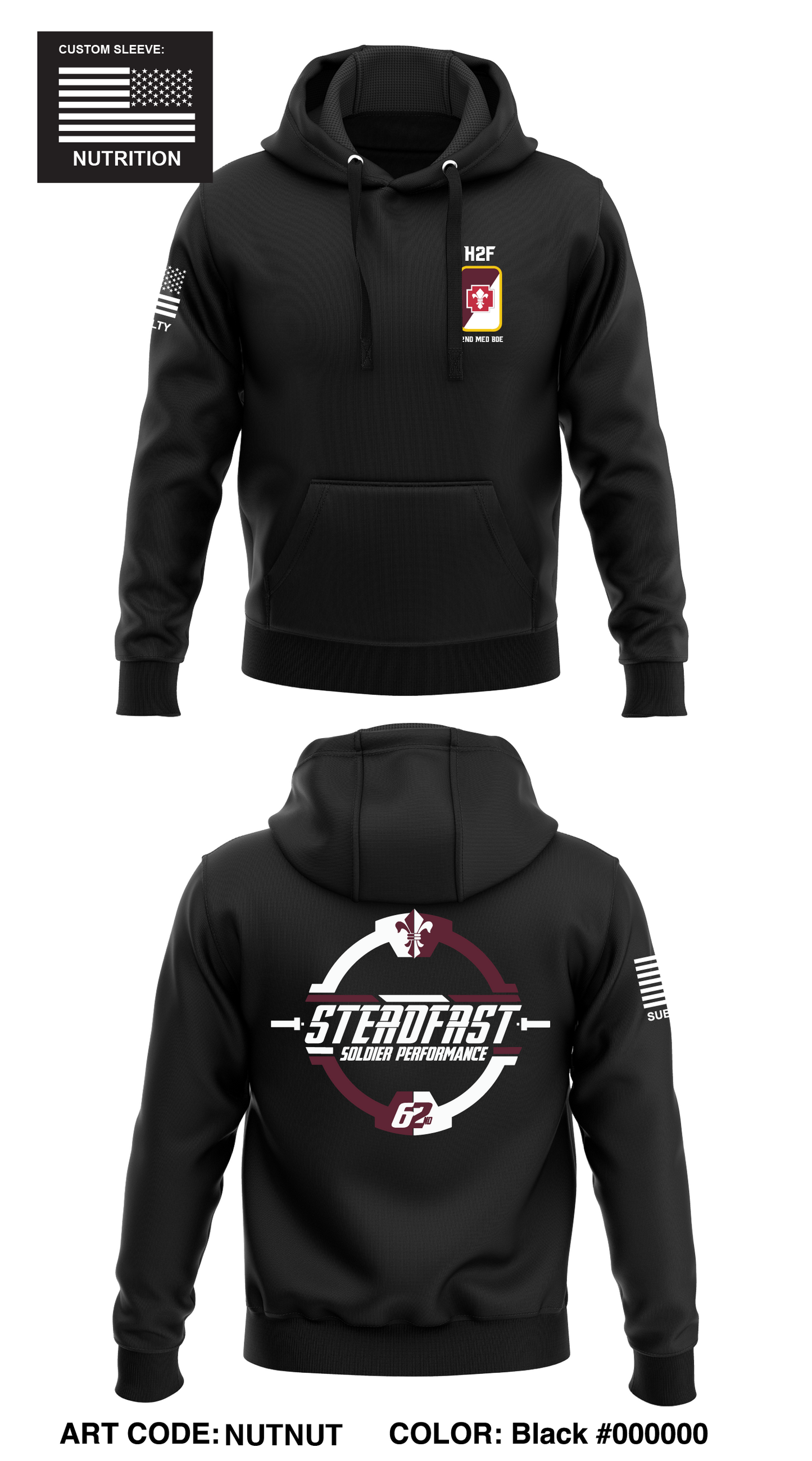 62nd Medical Brigade Store 1  Core Men's Hooded Performance Sweatshirt - NUTNUT