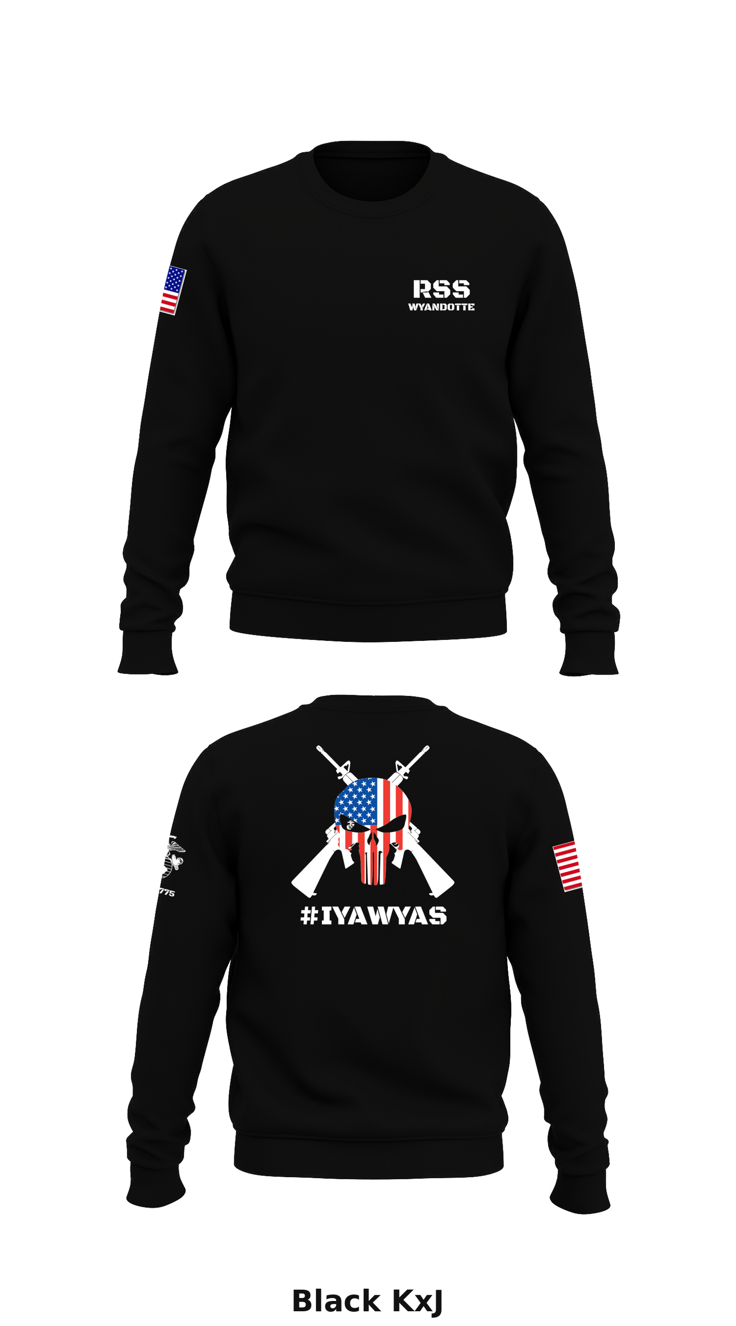 Wyandotte Marines Store 1 Core Men's Crewneck Performance Sweatshirt - KxJ