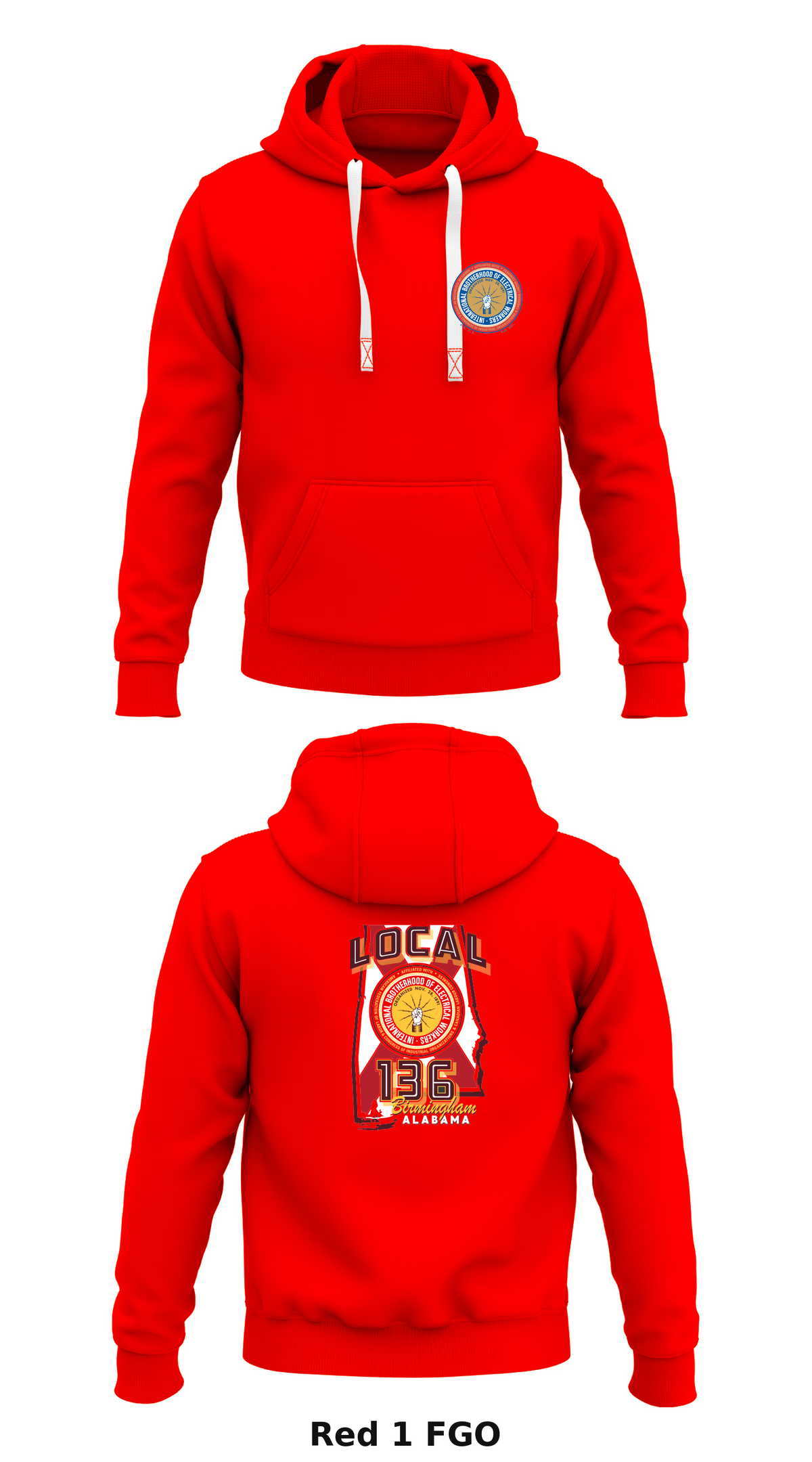 IBEW 136 Store 1  Core Men's Hooded Performance Sweatshirt - FGO