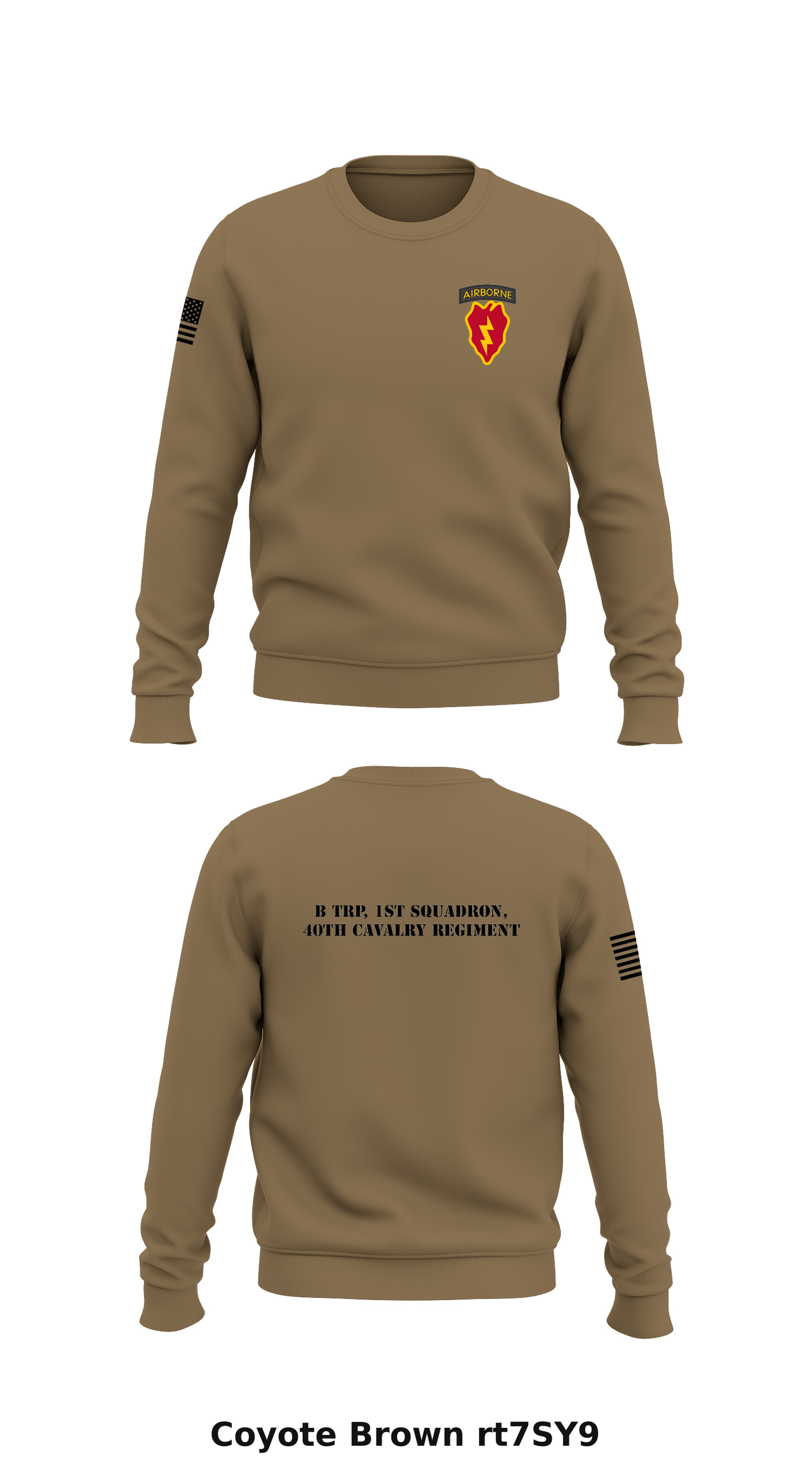 B Trp, 1st Squadron, 40th Cavalry Regiment Store 1 Core Men's Crewneck Performance Sweatshirt - rt7SY9