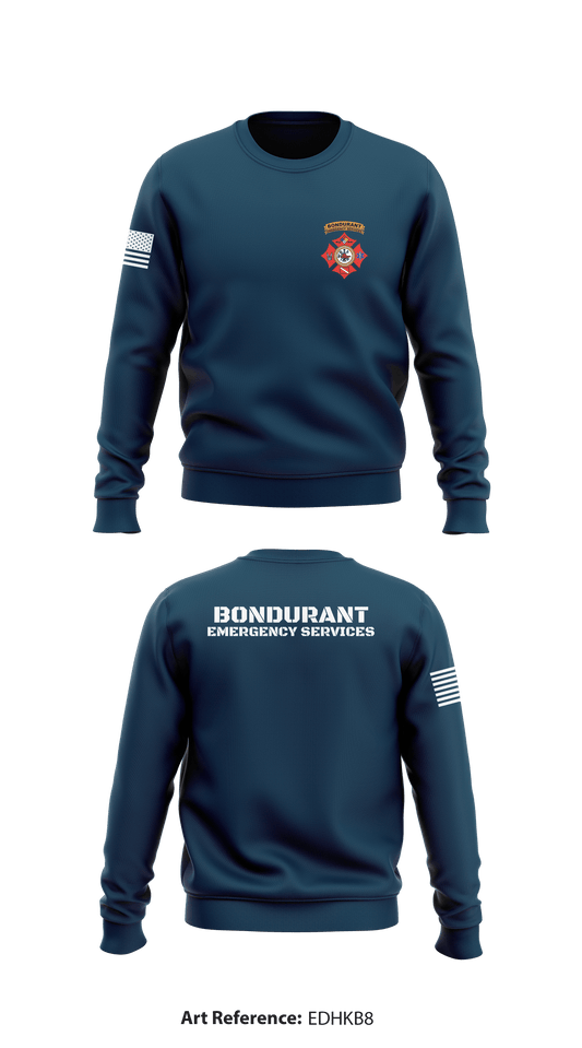 Bondurant Emergency Services Store 1 Core Men's Crewneck Performance Sweatshirt - EDhKB8