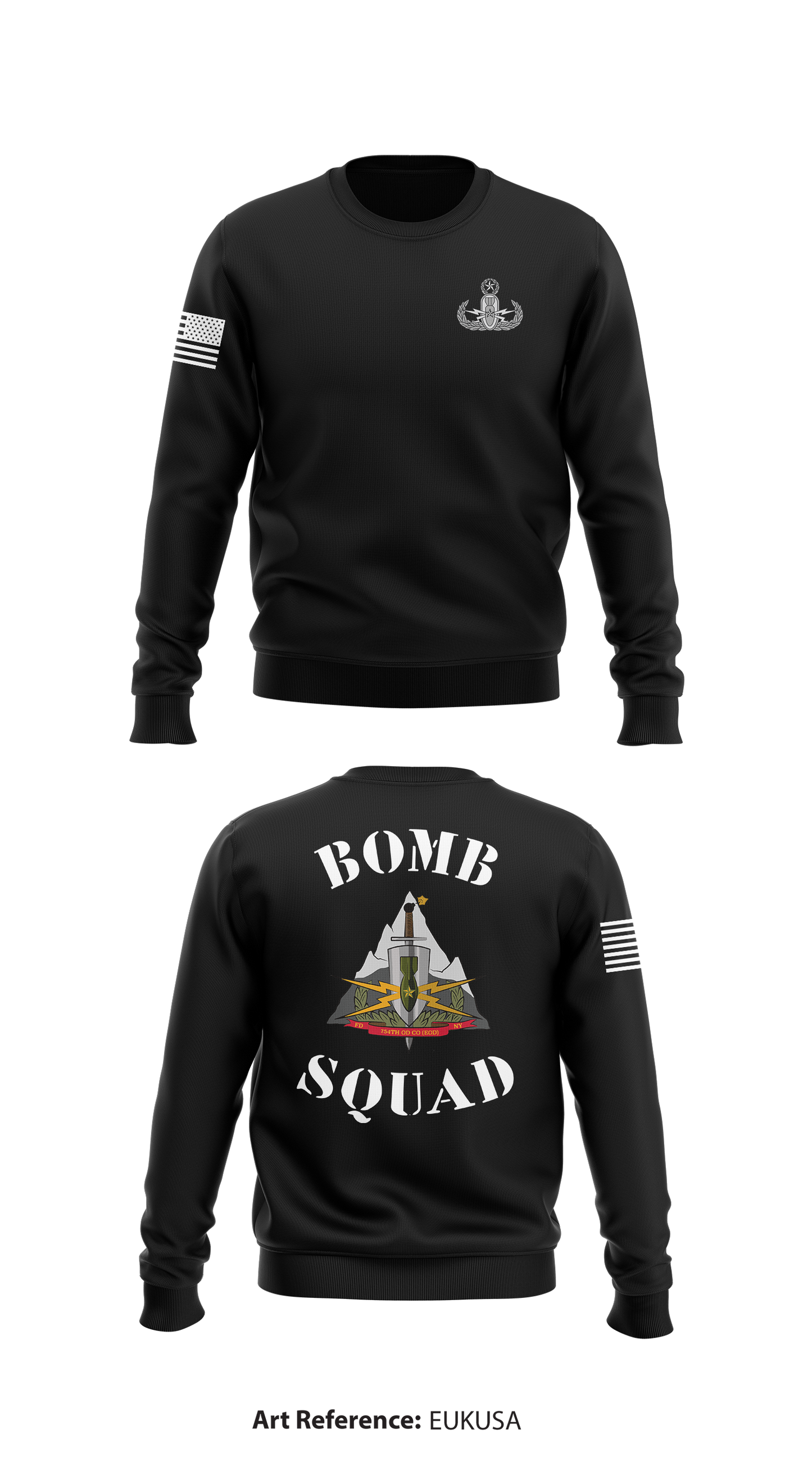 754th OD Co EOD Store 1 Core Men's Crewneck Performance Sweatshirt - EUkusA