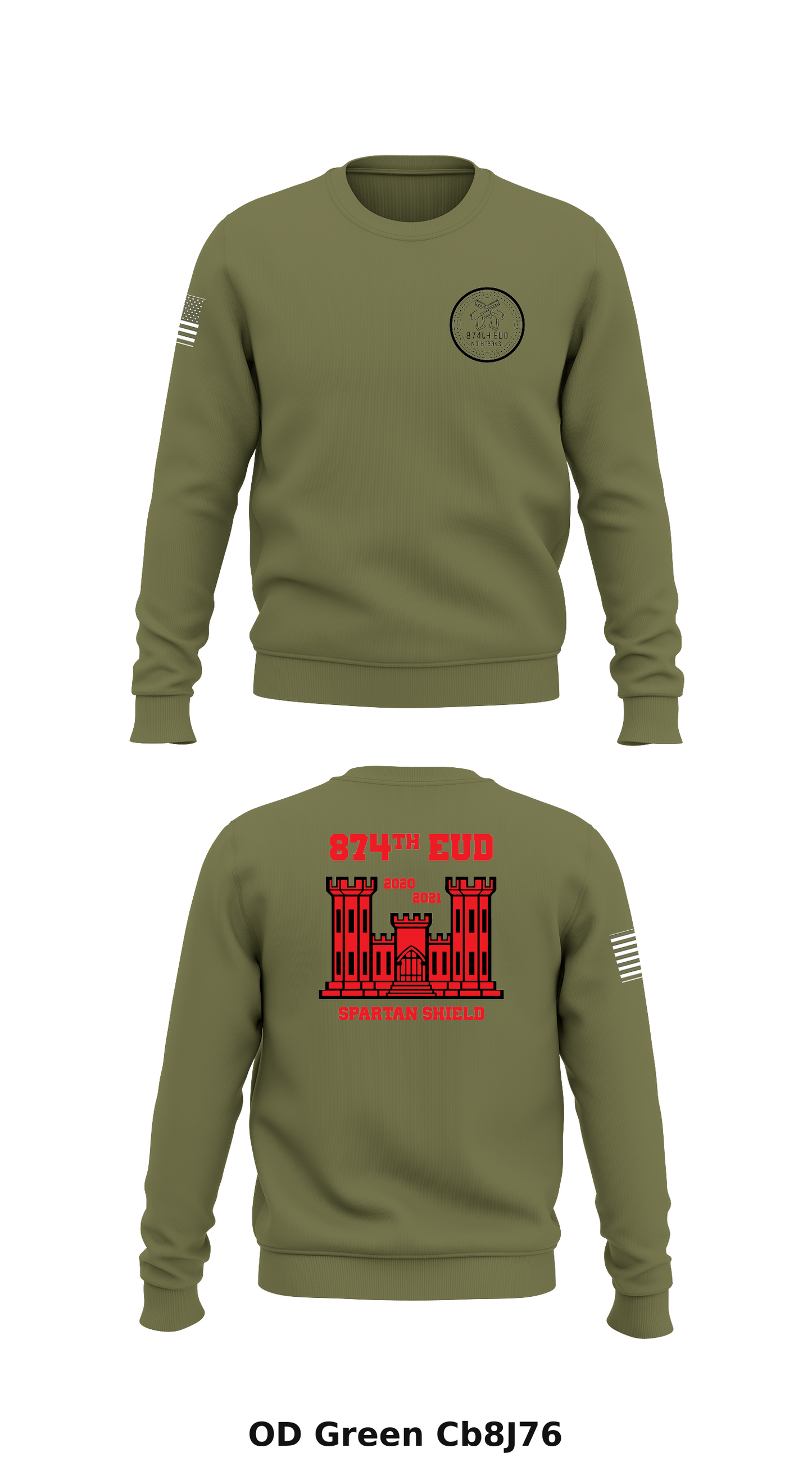 874th EUD Store 1 Core Men's Crewneck Performance Sweatshirt - Cb8J76
