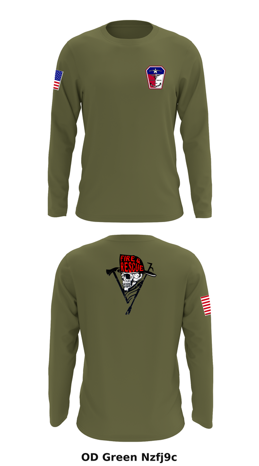 Mcqueeney Fire Dept Store 1 Core Men's LS Performance Tee - Nzfj9c