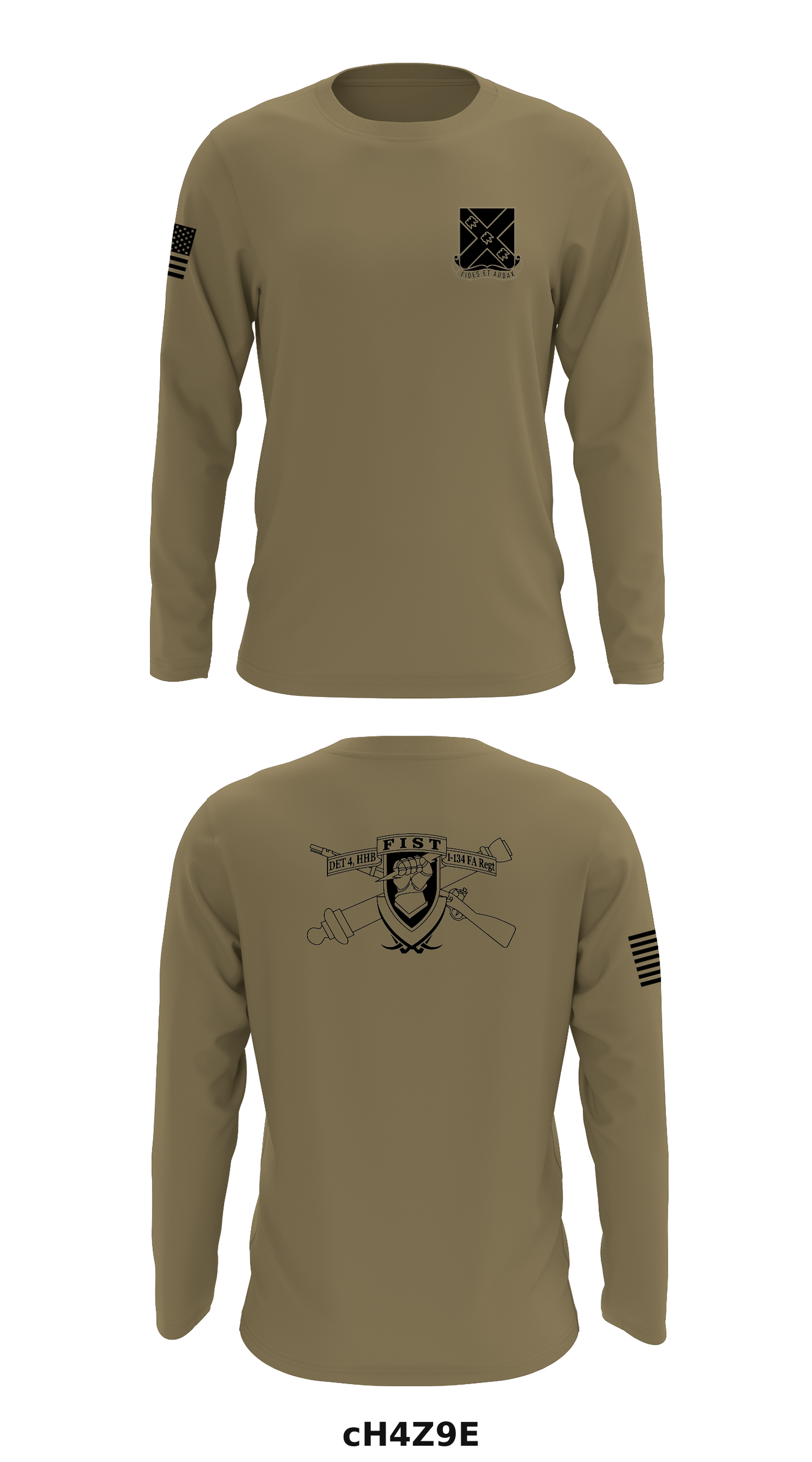 DET 4, HHB, 1-134th FAR Store 1 Core Men's LS Performance Tee - cH4Z9E