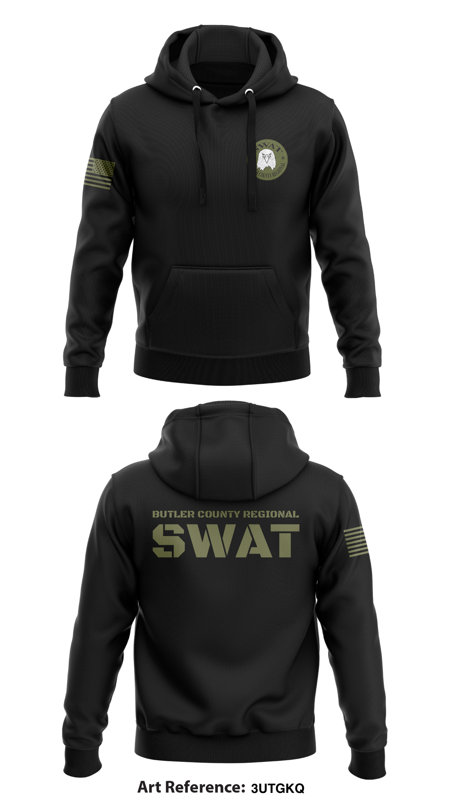 Butler County Regional SWAT  Core Men's Hooded Performance Sweatshirt - 3UtGkQ