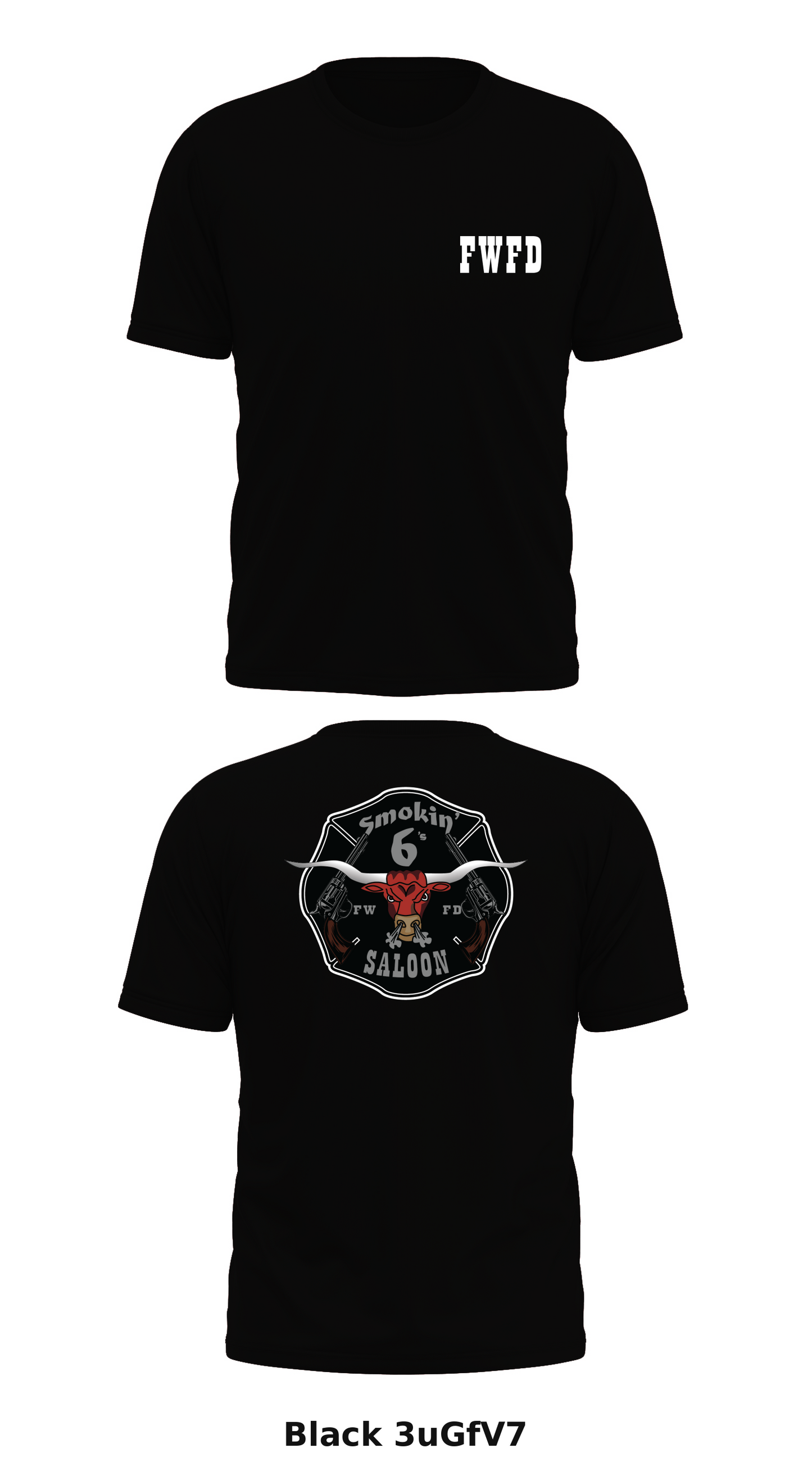 Engine 6 Fort Worth Fire Dept.   Store 1 Core Men's SS Performance Tee - 3uGfV7