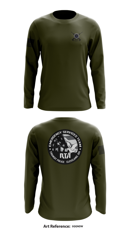 GCRTA Emergency Service Team (EST) Store 1 Core Men's LS Performance Tee - 5QQNDw