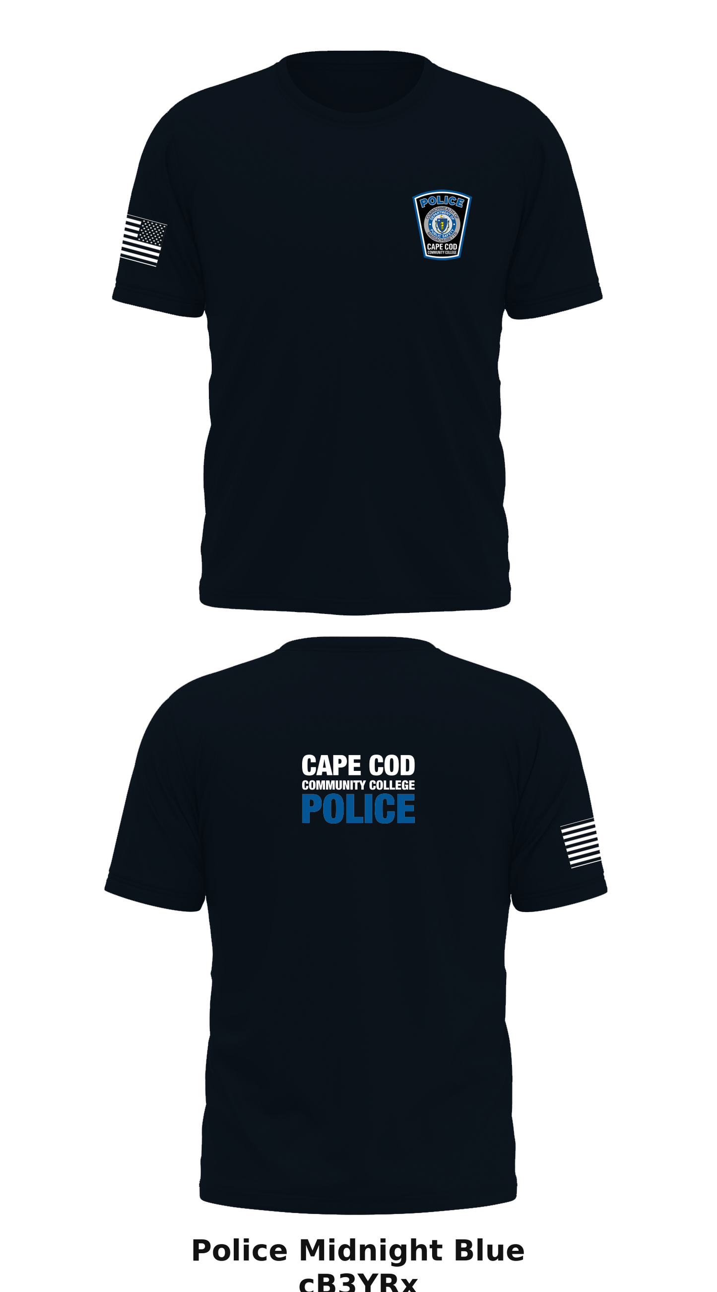 Cape Cod Community College Police Department Store 1 Core Men's SS Performance Tee - cB3YRx