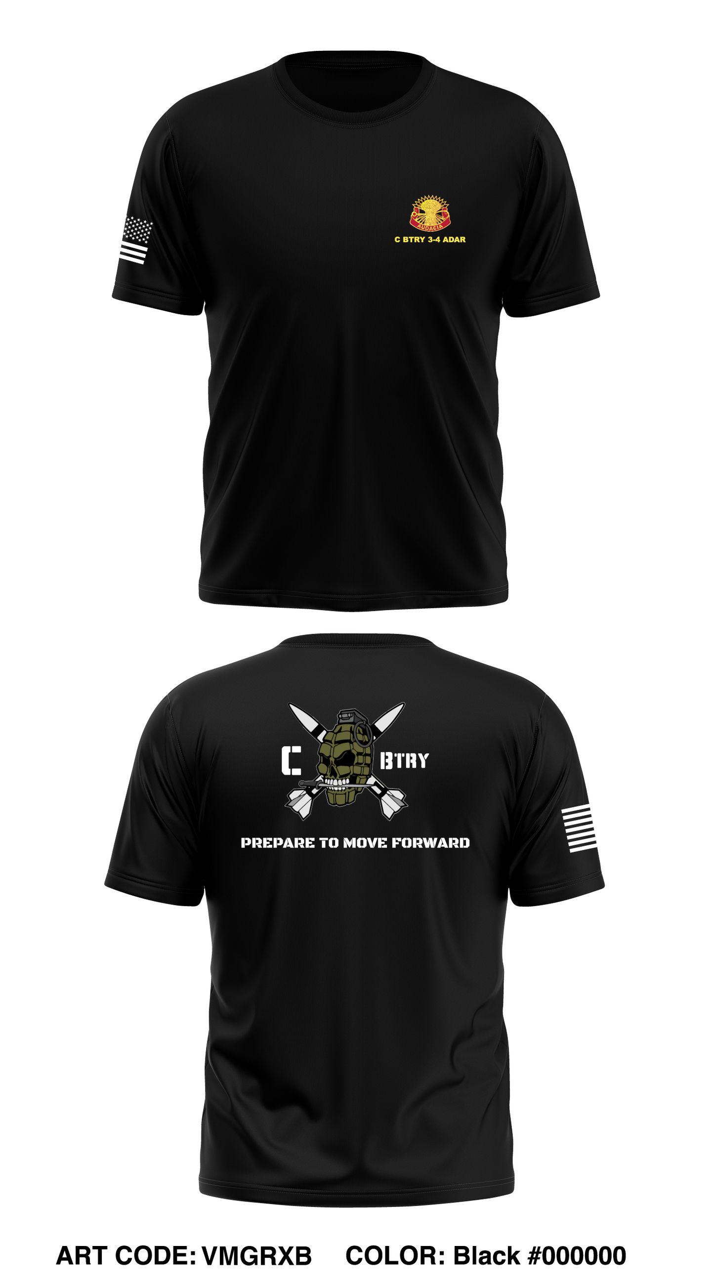 C BTRY 3-4 ADAR Store 1 Core Men's SS Performance Tee - VMGRXB