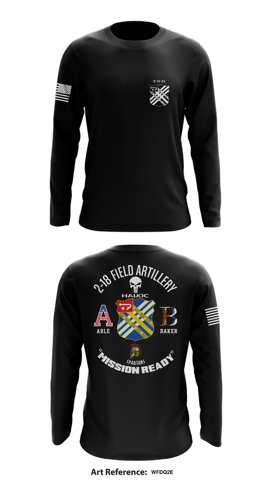 2-18 Field Artillery  Store 1 Core Men's LS Performance Tee - WfDq2E