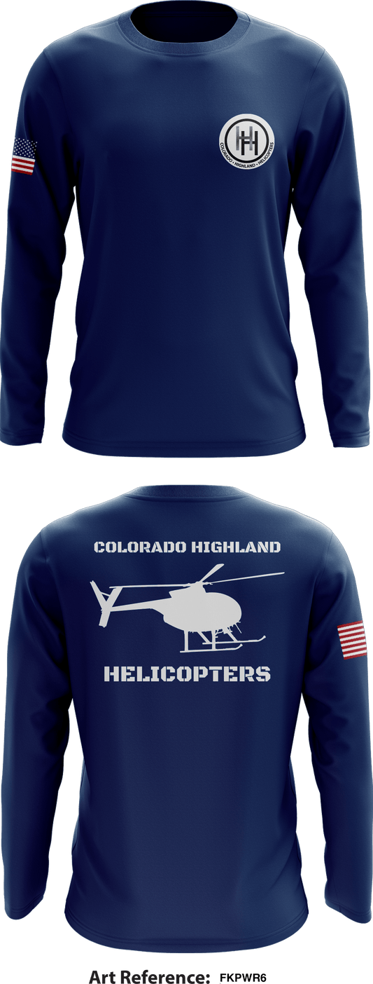 Colorado Highland Helicopters Store 1 Core Men's LS Performance Tee - fkPwr6