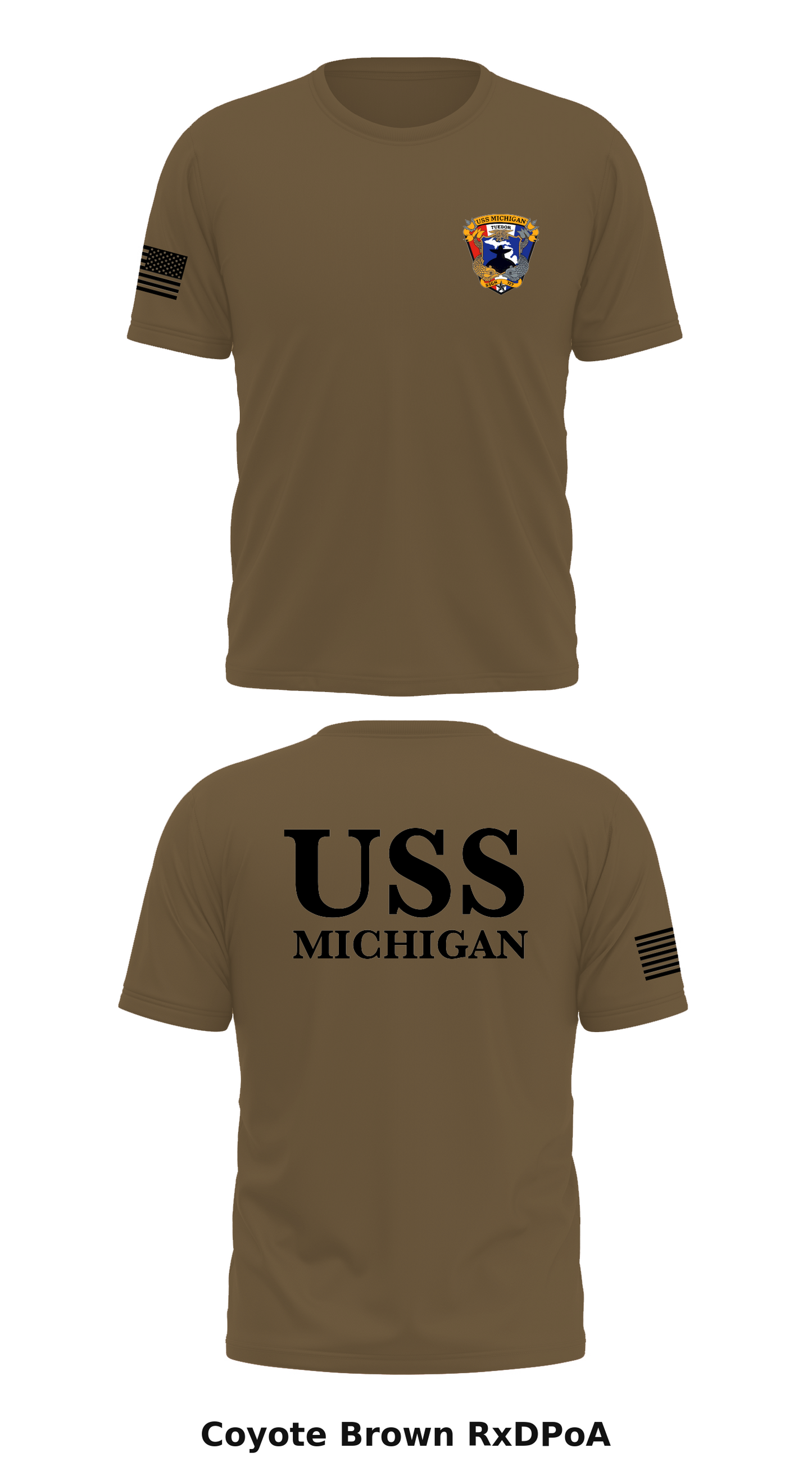 USS Michigan Store 1 Core Men's SS Performance Tee - RxDPoA