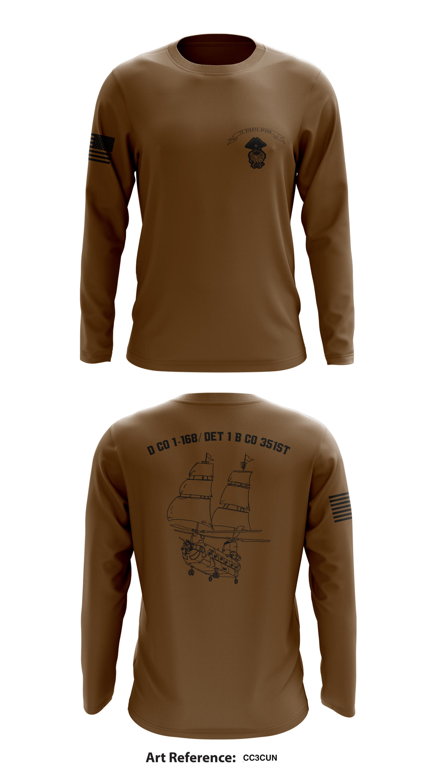 D CO 1-168/ DET 1 B CO 351st Store 1 Core Men's LS Performance Tee - cc3cUN