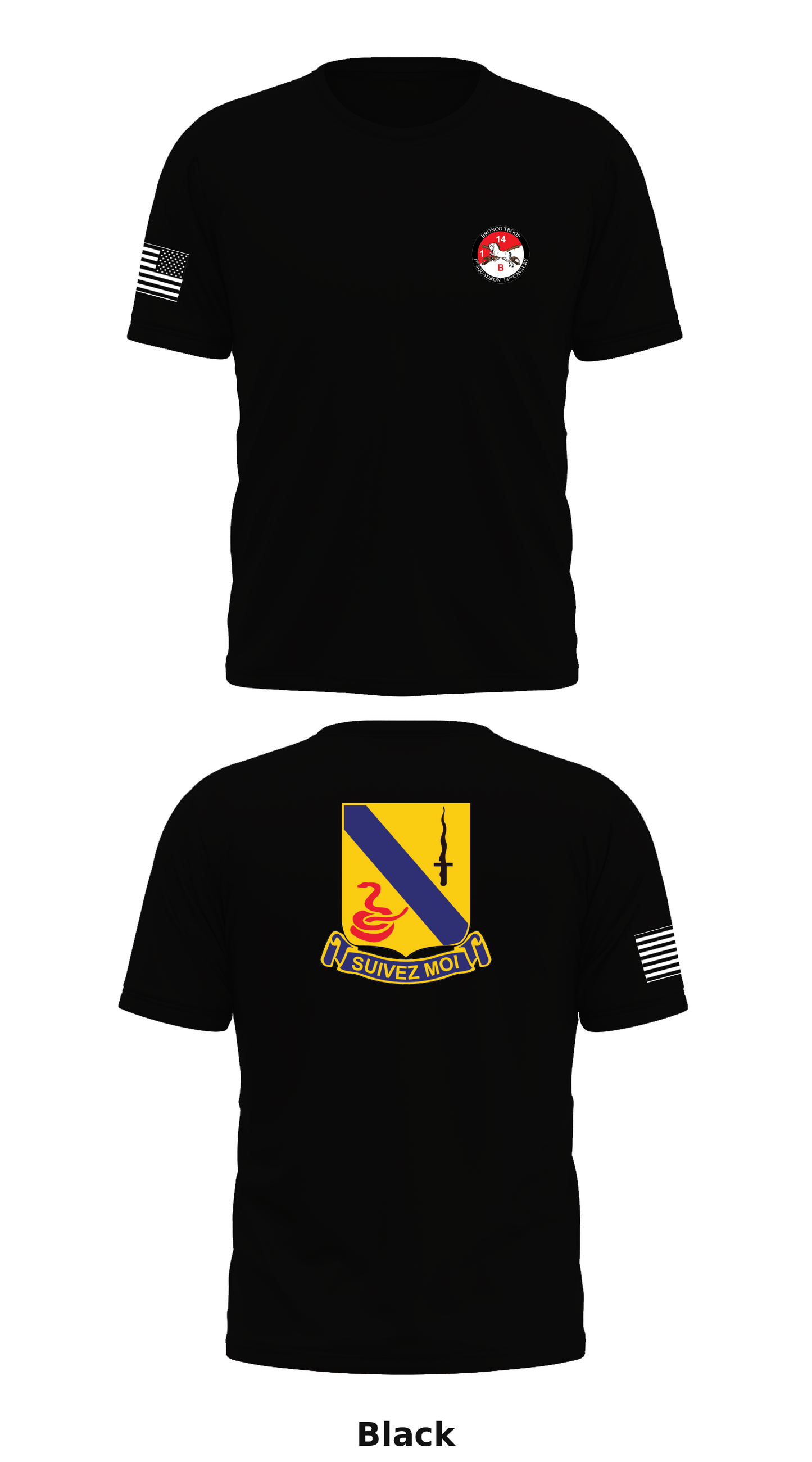 Bronco Troop, 1-14 Cav Store 1 Core Men's SS Performance Tee - 74765091844