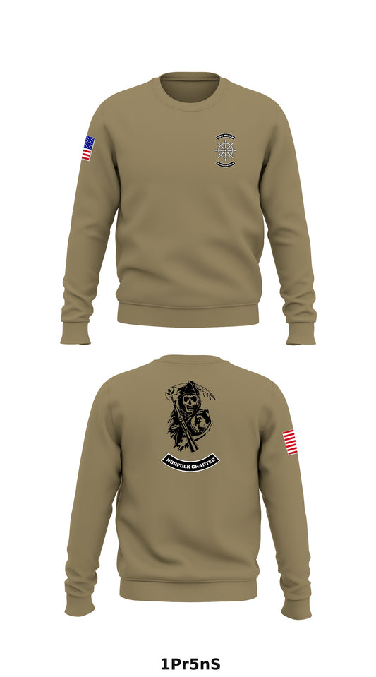 USS MAHAN Navigation Team Store 1 Core Men's Crewneck Performance Sweatshirt - 1Pr5nS