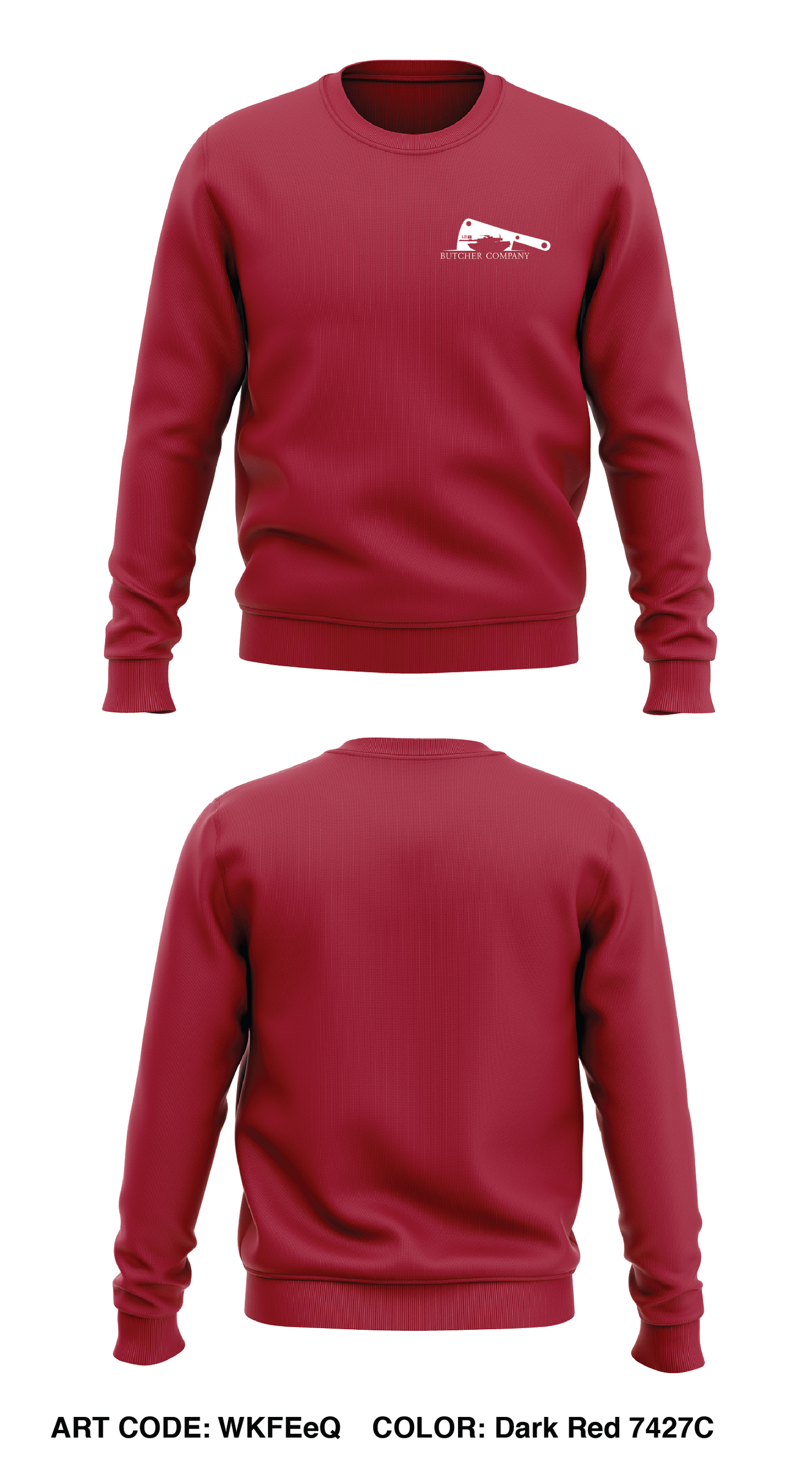 Butcher Co, 1-77 AR Core Men's Crewneck Performance Sweatshirt - WKFEeQ