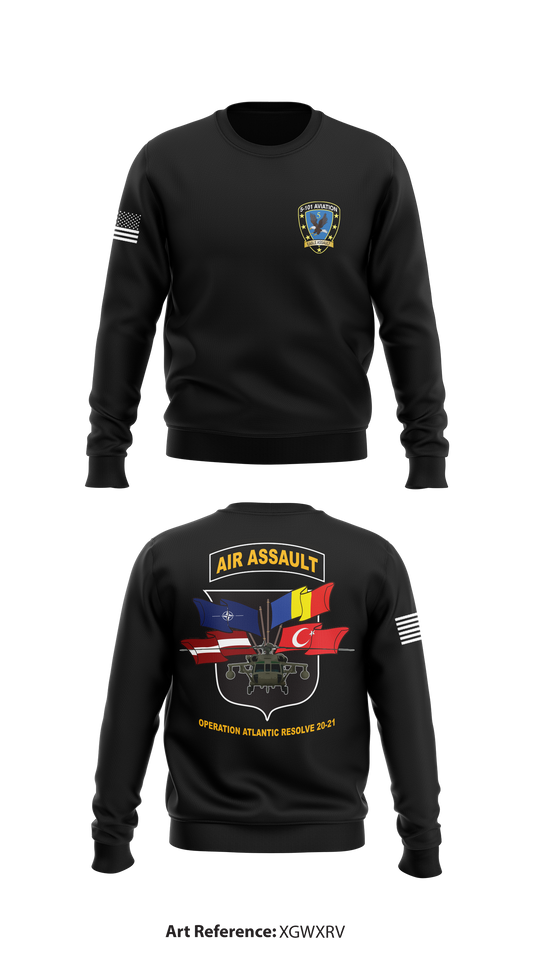 5 101 AVN REGT Store 1 Core Men's Crewneck Performance Sweatshirt - XGwxRv