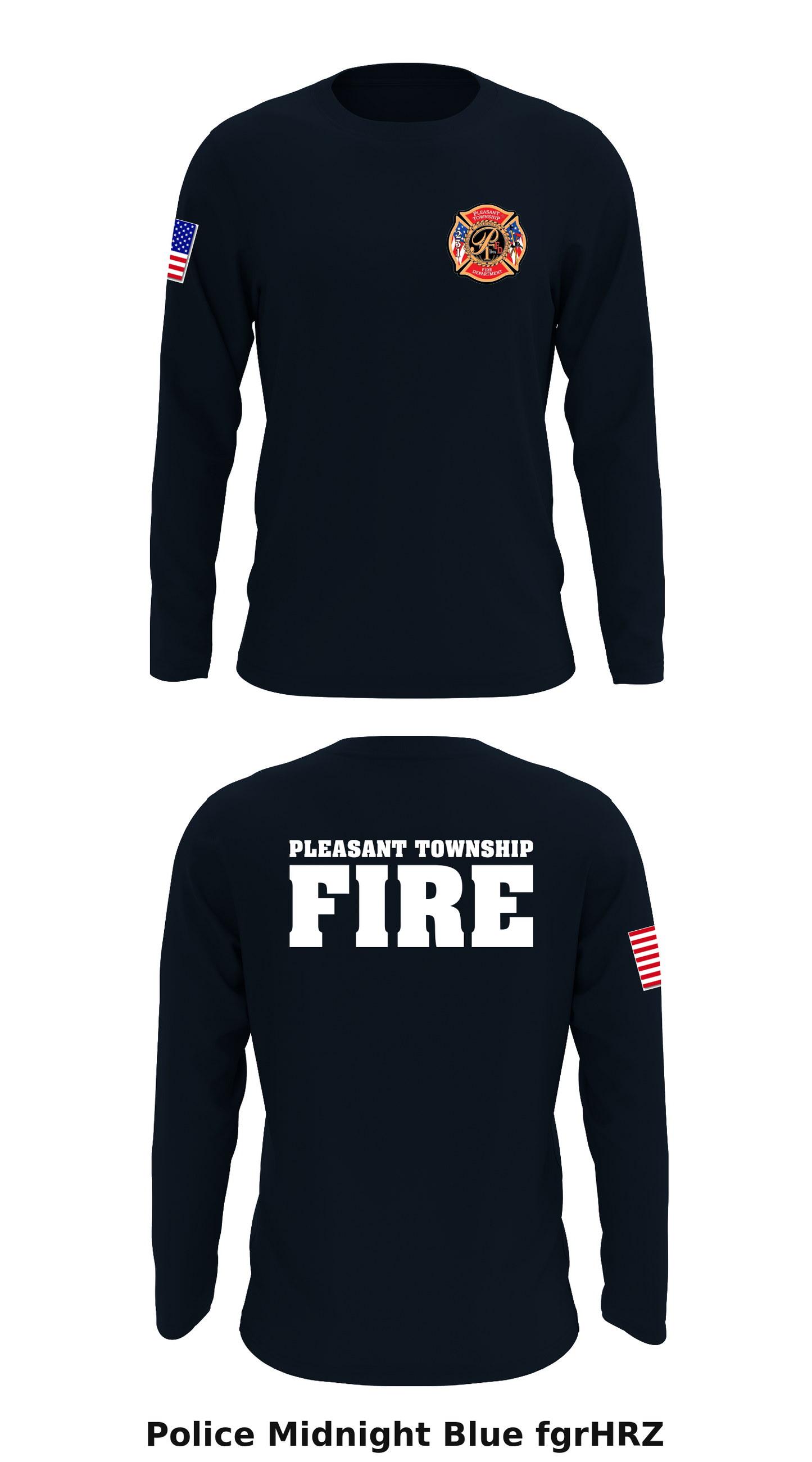 Pleasant Township Fire Department  Store 1 Core Men's LS Performance Tee - fgrHRZ
