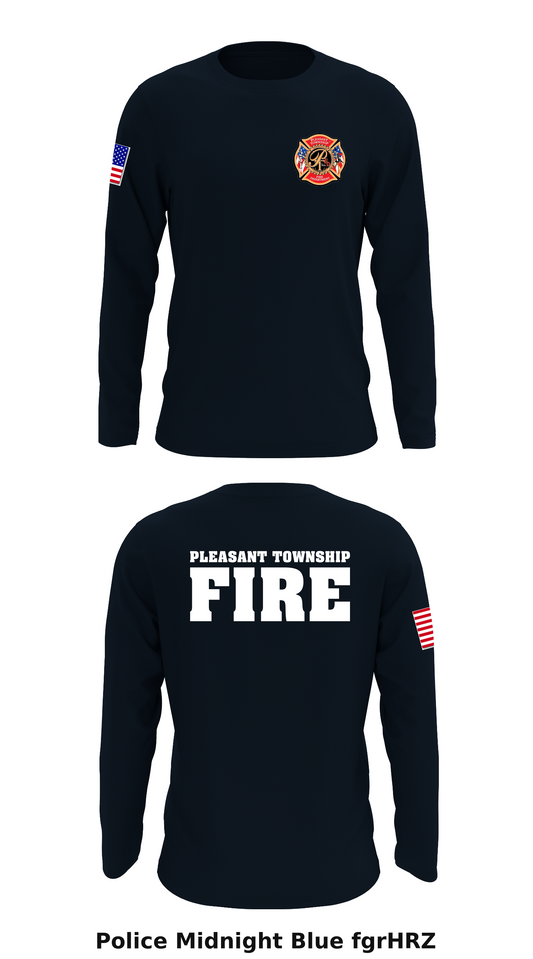 Pleasant Township Fire Department  Store 1 Core Men's LS Performance Tee - fgrHRZ