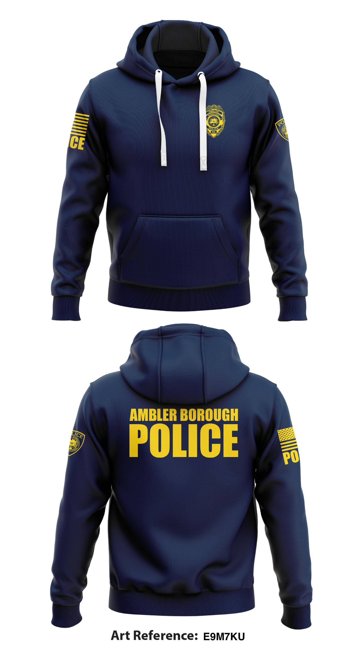 Ambler Borough Police  Store 1  Core Men's Hooded Performance Sweatshirt - e9M7Ku
