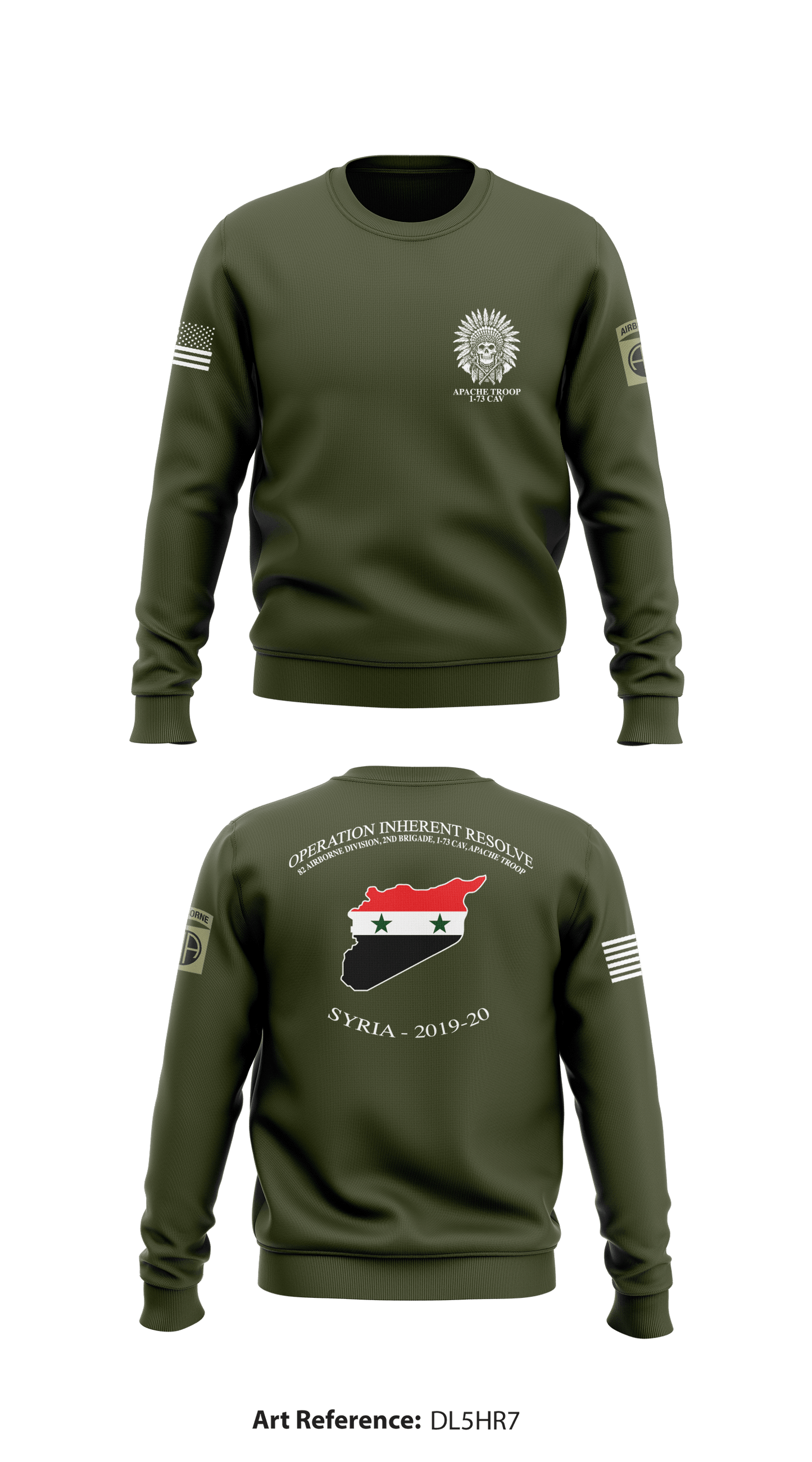 Apache troop 1-73 Cav  Store 1 Core Men's Crewneck Performance Sweatshirt - dL5HR7