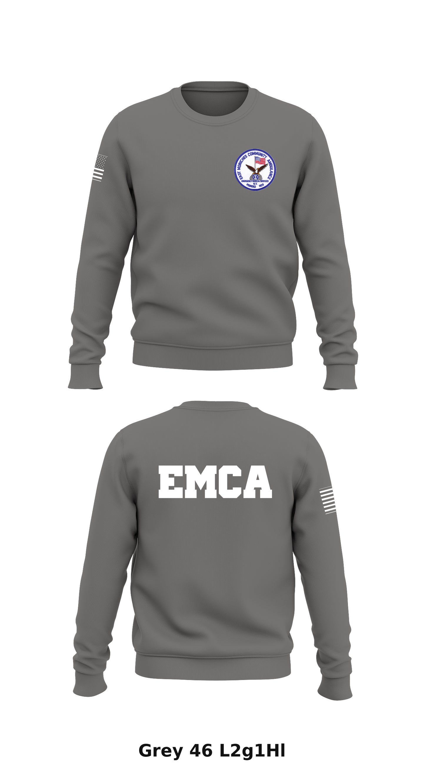 EMCA Store 1 Core Men's Crewneck Performance Sweatshirt - L2g1Hl