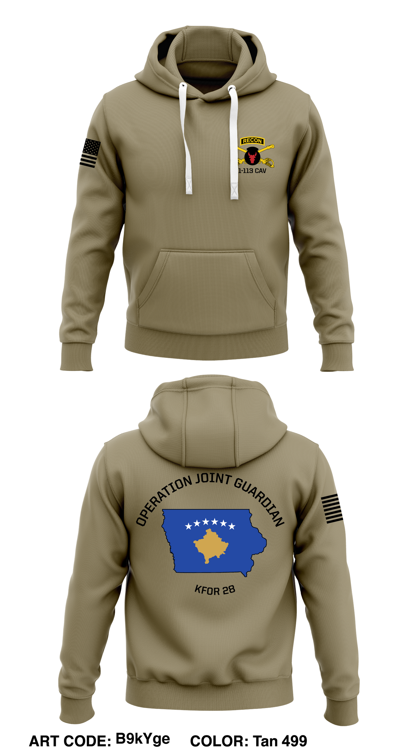 B-troop, 1-113 CAV  Store 1  Core Men's Hooded Performance Sweatshirt - B9kYge